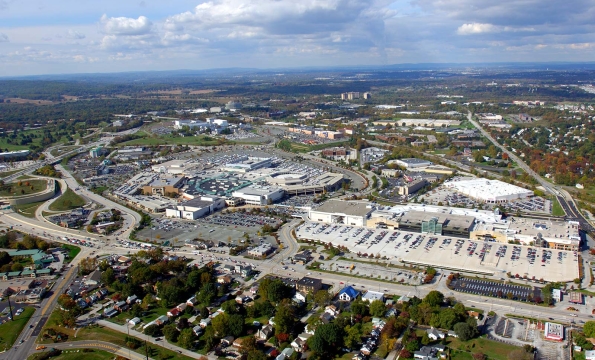 aerial view of King of Prussia mall