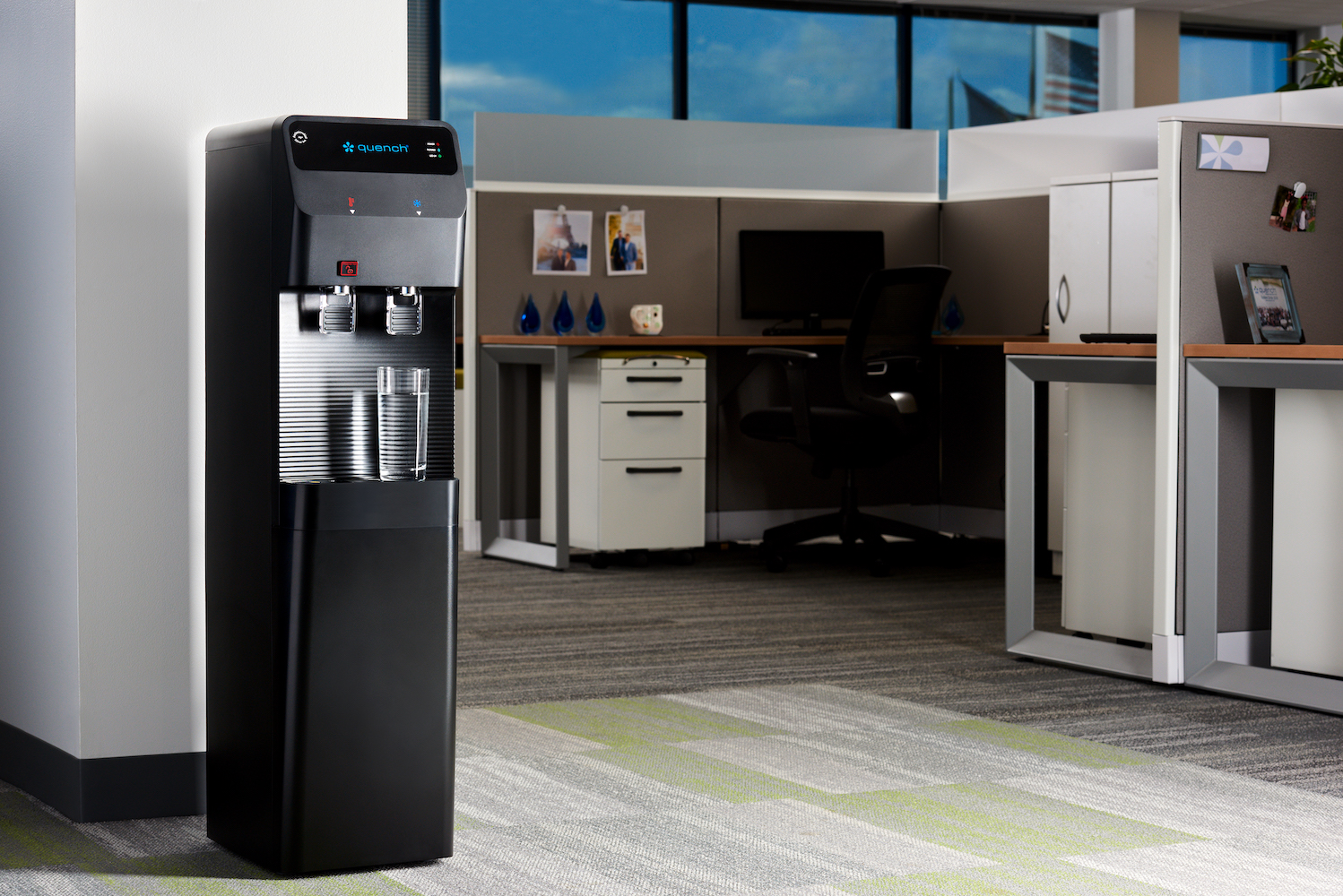 water cooler in an office setting