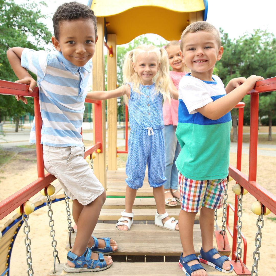 group of kids on a playground